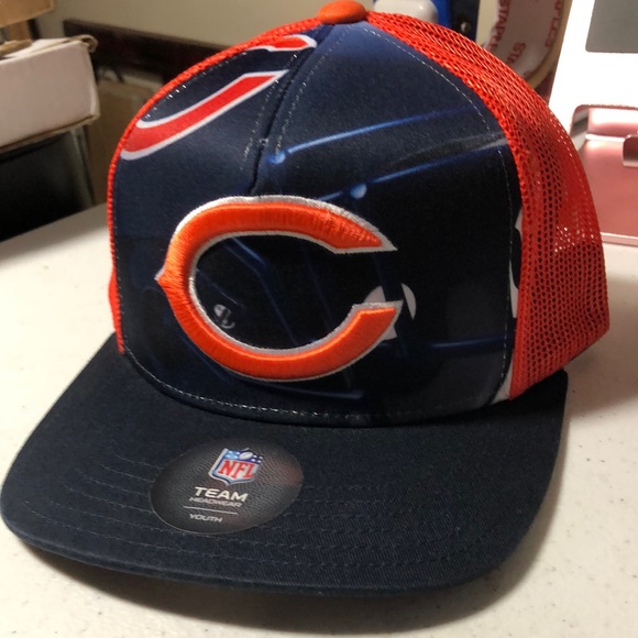 Chicago Bears NFL Youth Stealth Helmet SnapBack Mesh Hat Cap Boys 8-20 - Picture 1 of 7